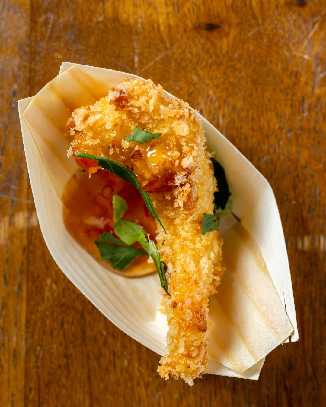 Crispy Chicken & Sweet Chili-Schiffchen (3€/Stk)