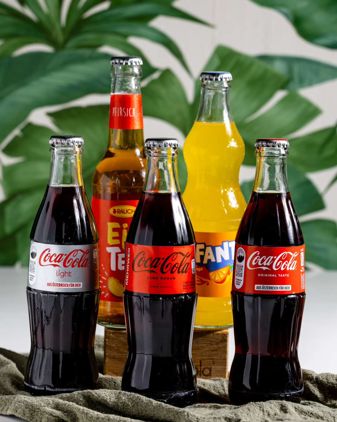 Softdrinks in Glasflasche