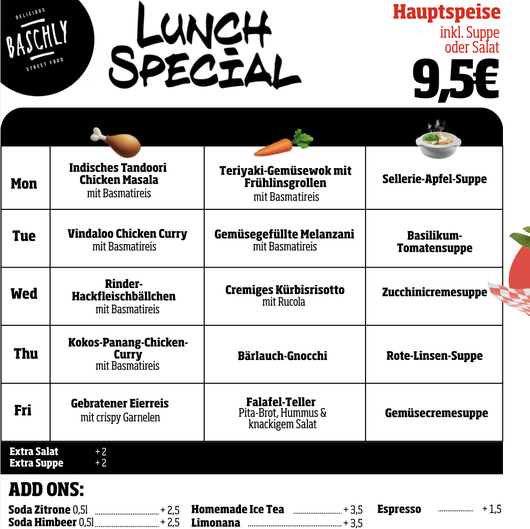Lunch Special mit Fleisch